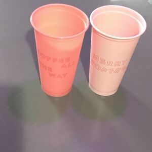 Starbucks Pink and Cream Coffee Cups